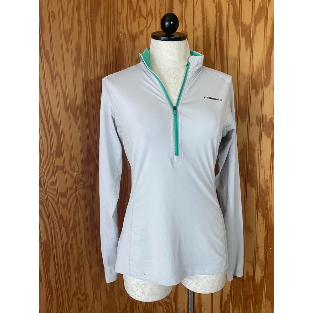 Patagonia Stretch Sweater Half Zipper Long Sleeve Mock Neck Jersey Sports M